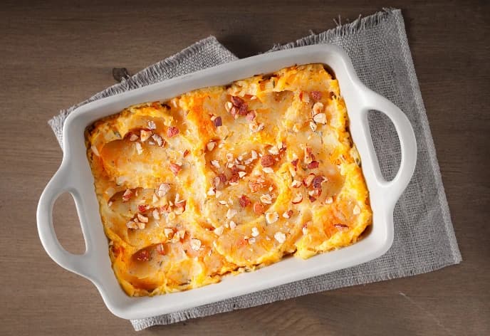 Parmentier d’effiloché de canard et butternut